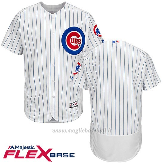 Maglia Baseball Uomo Chicago Cubs Autentico Collezione Bianco Flex Base